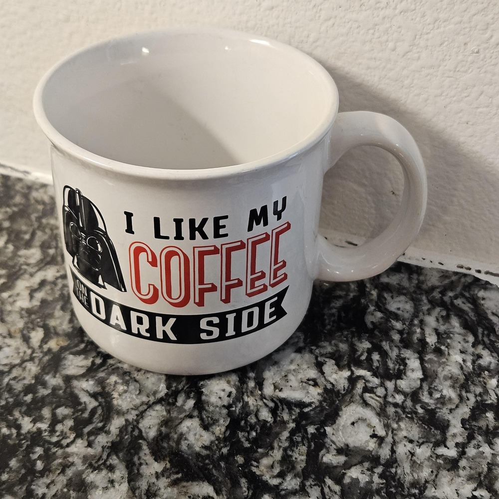 Star Wars Darth Vader I Like My Coffee On The‎ Dark Side Ceramic Mug White 4in